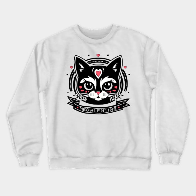 Meowlentine Crewneck Sweatshirt by Meowlentine